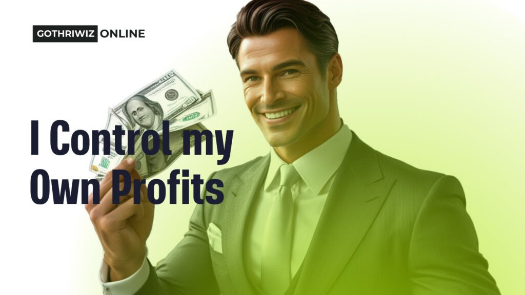 Businessman Controlling his own profits